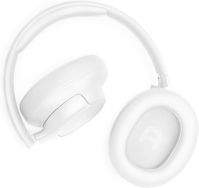 JBL Tune 730BT - Wireless Over-Ear Bluetooth® 6.0 Headphones with Powerful JBL Pure Bass Sound, 2 beamforming mics for Perfect Calls, Up to 76 Hours of Battery Life, & Multi-Point Connection (White)