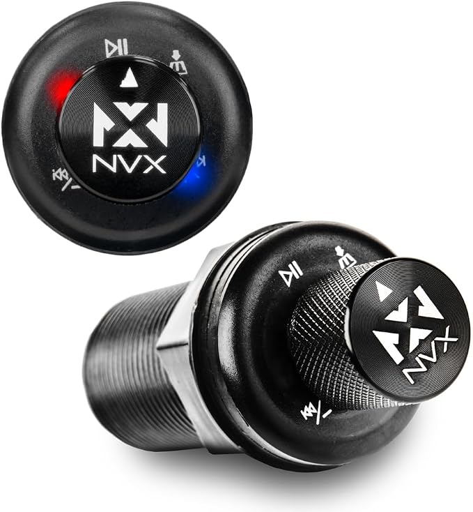 NVX XUBT3 Universal Bluetooth Audio Receiver & Volume/Playback Controller Knob for Cars, Trucks, Motorcycles, ATVs & Boats