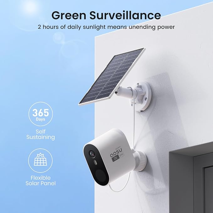 aosu SolarCam Pro System Add-on Camera – Expand Your System - Requires aosuBase to Use (NOT for Standalone Use)