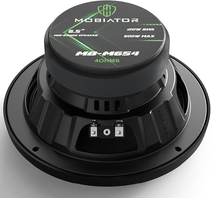 Midrange Loudspeakers MB-M654 6.5'' 600W Max, 4 Ohms High Efficiency Car Audio Door Speakers for Car or Truck Stereo Sound System-Black (2 Speakers) (MB-M654)