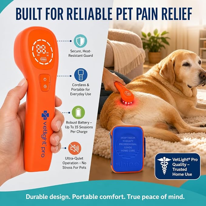 SHINE VetLight® Pro Portable Red Light Device for Pet Wellness - Professional-Grade Therapy for Home Use