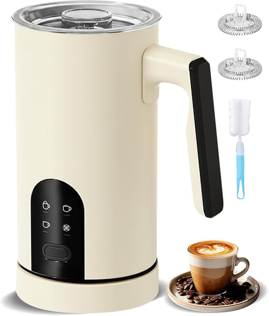 Electric Milk Frother, 4-in-1 Automatic Milk Frother and Steamer 11.8oz/350 ml, Instant Hot and Cold Foam Maker, Milk steamer Warmer Heater Foamer for Coffee, Latte, Cappuccino, Matcha Cream