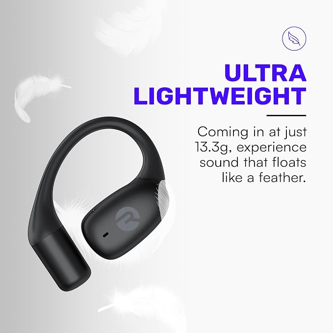 Raycon Essential Open Ear Earbuds – Open Ear Headphones, Earbuds Wireless Bluetooth, Sweat & Water-Resistant Earphones, Running Headphones with Ultra-Lightweight Design, 36 Hours Battery Life (Blue)