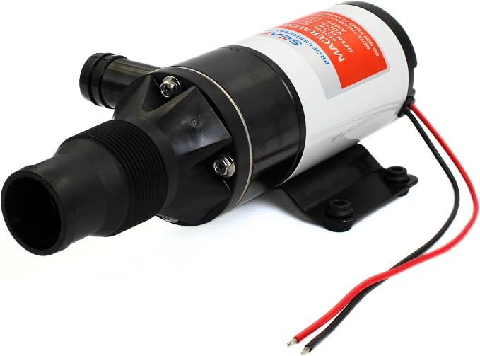 SEAFLO 01 Series Macerator Pump - 12V, 12 GPM (45 LPM) Open Flow, Self-Priming, Anti-Clog, Run-Dry, Heavy-Duty for RV, Boats, Yachts, Camper, & Marine, CE & Rohs Certified, 4-Year Warranty