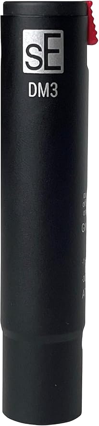 sE Electronics DM3 Black Active Inline DI with Ultra-HiZ Input & 10 MΩ High-Impedance - Compact Instrument DI with High Headroom & Lockable 1/4" Input for Guitar, Bass & Keys