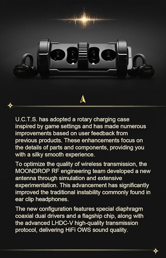 Moondrop x Wuthering Waves U.C.T.S. Hybrid Dual Drivers OWS Al Noise Cancelling LHDC-V Gaming Headset Online Interactive DSP LE Audio Wireless Headphone (English Version)