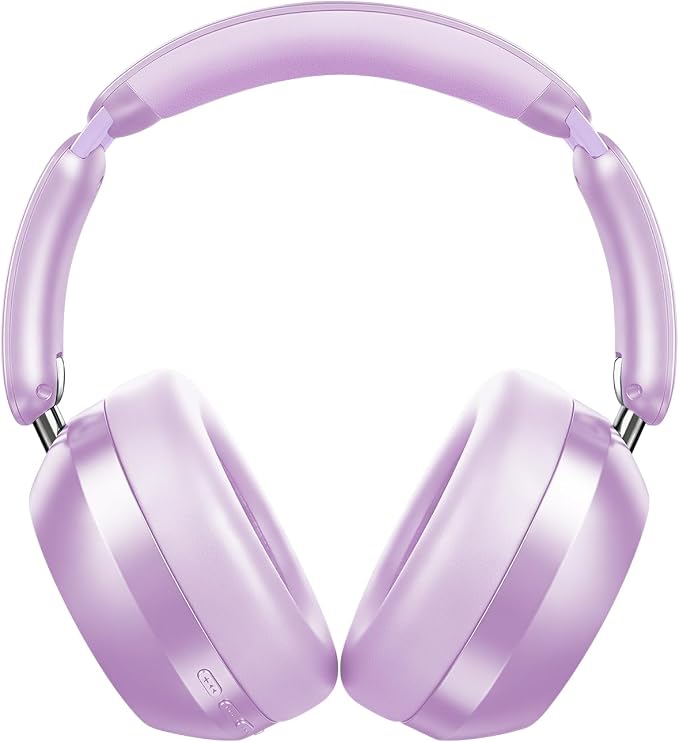 Wentronic Y04 Wireless Bluetooth Over-Ear Headphones – Immerse in Every Beat with Active Noise Cancelling & Hi-Res Sound, 48H Playtime, Soft Ear Cushion for All-Day Comfort, Purple