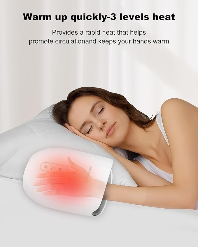 Snailax FSA Hand Massager with Heat and Compression, 2026 Upgraded HSA Eligible Heated Hand Massage Tool for Arthritis and Carpal Tunnel Relief, Palm Wrist Massager Hand Care, Fathers Day Gift for Dad