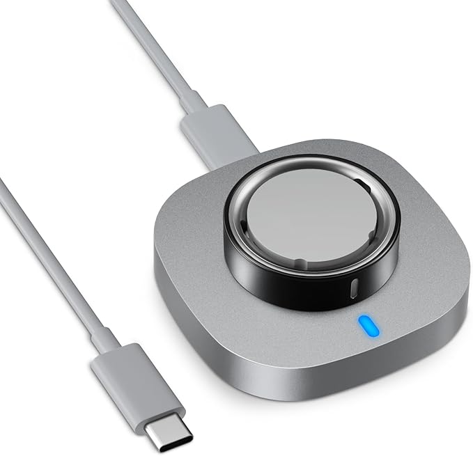 ZOOROO Charger Compatible with Aura-Ring 4 Size 9, Fast Charging Dock with USB-C Cable for Aura-Ring Accessories