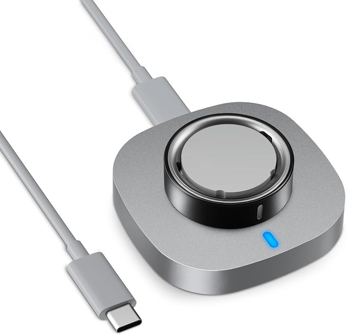 ZOOROO Charger Compatible with Aura-Ring 4 Size 8, Fast Charging Dock with USB-C Cable for Aura-Ring Accessories
