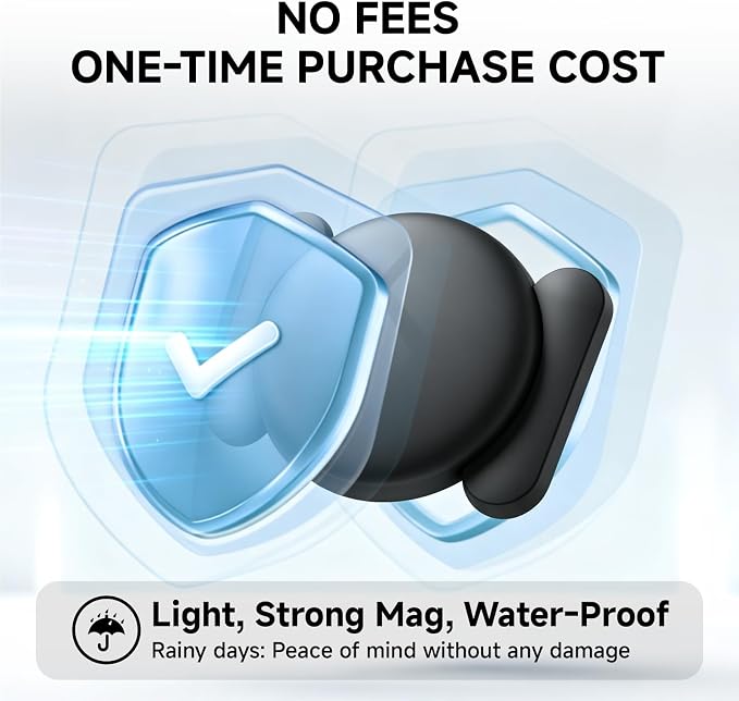 Mini Magnetic GPS Tracker for Vehicles No Subscription for iOS (1P) | Car GPS Tracker Portable GPS Tracking Device,Real-Time GPS Tracking for Kids, Car, Pets