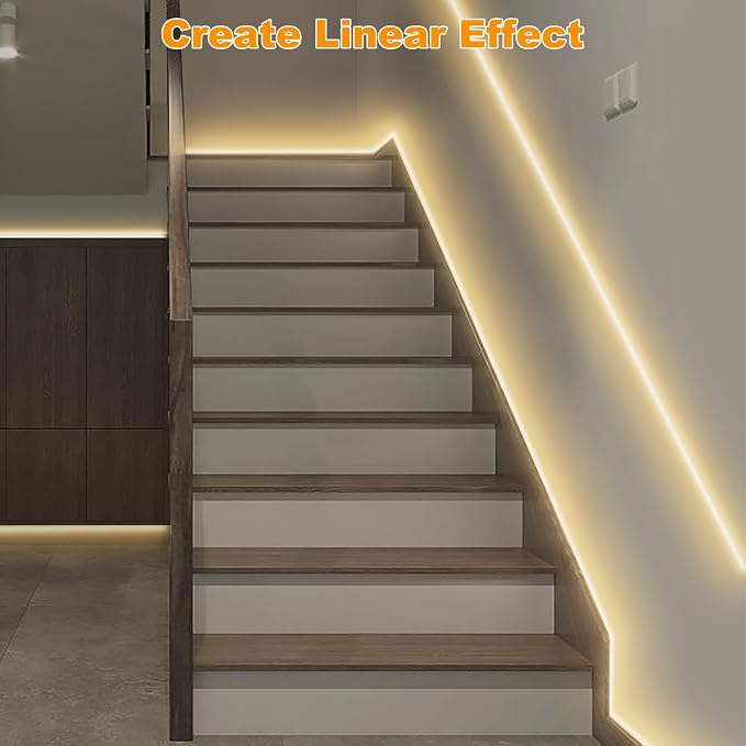Tatazone Smart White COB Led Strip Light with App and Remote, 32.8ft 2700K Bright Warm Color WiFi COB Light Strip Compatible with Alexa Google, Dimmable Indoor Led Lights for Mirror, Cabinet, Kitchen