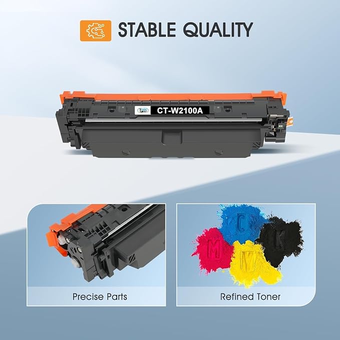 210A Toner Cartridges 4 Pack 210 4301fdw 4201dn Compatible for HP210A 210X for HP Color LaserJet Pro MFP 4301fdn 4201dn 4201dw W2100X W2100A Series Printer Ink ‎Black Cyan Yellow Magenta(with Chip)