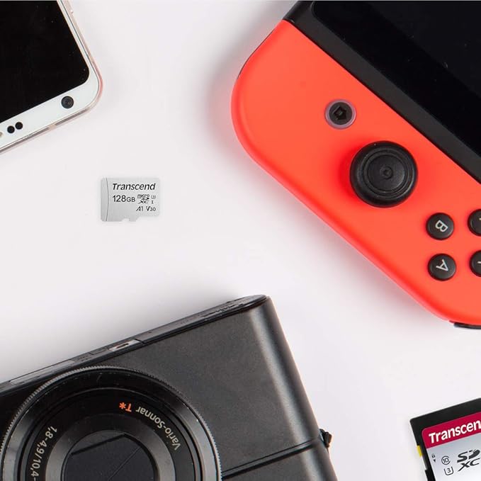 Transcend 64GB microSDXC Micro SD Card A1 UHS-I U1 C10, Up to 100MB/s, Full HD Video Memory Card for Nintendo-Switch/Steam Deck/ROG Ally/MSI Claw/GoPro/DJI/Insta360/Action Camera/Home Camera