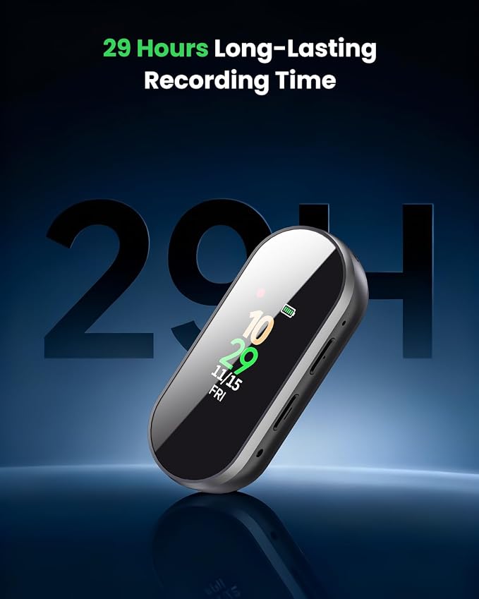 64GB Digital Voice Recorder Professional & Portable, 4-in-1 New Upgraded Noise Reduction Hi-Fi Pure Sound Quality, 3072Kbps Audio Activated Voice Recorder for Your Lectures, Meetings, and Classes