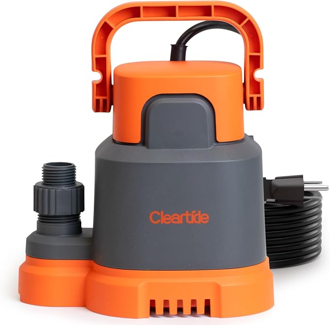 Submersible Utility Water Pump, 2760 GPH Portable Sump Pump with Copper Motor, Plug and Work for Pond, Garden Watering, Pool Transfer, Hot Tub Emptying
