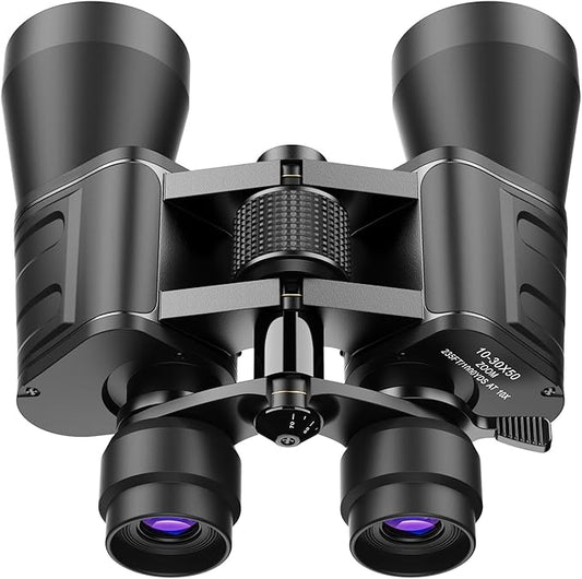 10-30x50 High Power Military Zoom Binoculars for Adults, Low Light Night Vision/Daily Waterproof / BAK7 Prism/FMC Lens, HD Professional Binoculars for Bird Watching, Hunting, Outdoor, Hiking.