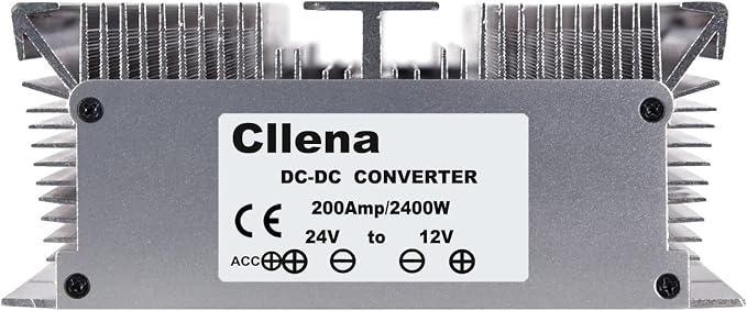 24V to 12V Step Down Converter Voltage Regulator 200A 2400W Waterproof DC Buck Transformer Power Supply