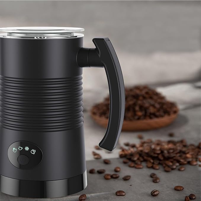 DIY Milk Frother,Large-Capacity Milk Warmer,11.9oz/350ml Electric Milk Steamer,Hot/Cold Stainless Steel Milk Frother,4 in 1 LED Touch Screen Milk Foam Maker for Coffee/Hot Chocolate/Latte/Cappuccinos