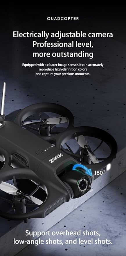 Drone with HD Camera & 4.3 Inch Screen Remote, 3-Sided Obstacle Avoidance, WiFi FPV Quadcopter Altitude Hold Headless Mode & One-Key Return, Mini Portable Drones for Beginners Adults (Black)