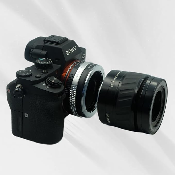 PHOLSY Lens Mount Adapter with Aperture Ring Compatible with Sony A (Minolta AF) Mount Lens to Sony E Mount Camera Body, Compatible with Sony A to E (NEX)