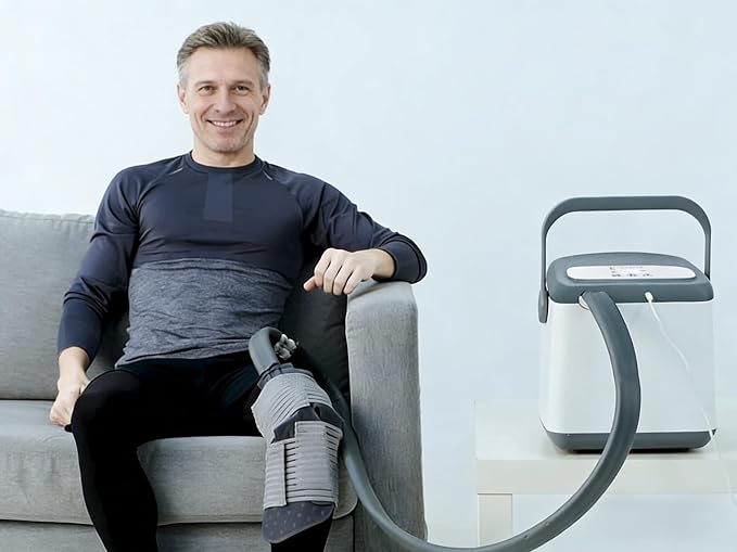 NEHOO Cold Therapy System, Pain Relief for Post-Surgery Recovery, Programmable Ice Therapy Machine, Continuous Cryotherapy, Universal Pad for Knee, Ankle, Cervical, Back and Leg, Including 4 Straps