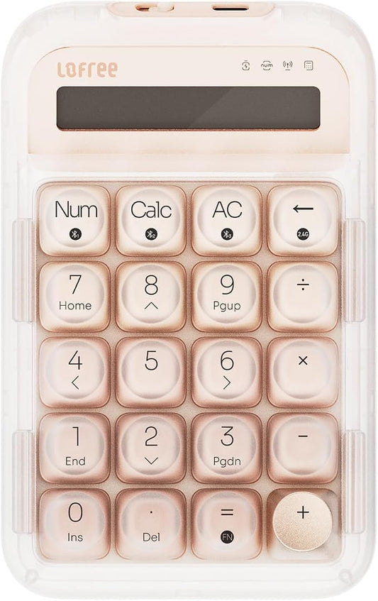 LOFREE Foundation Tri-Mode Wireless Numpad White LED Backlight Compatible with MacOS, iOS, Windows, and Android