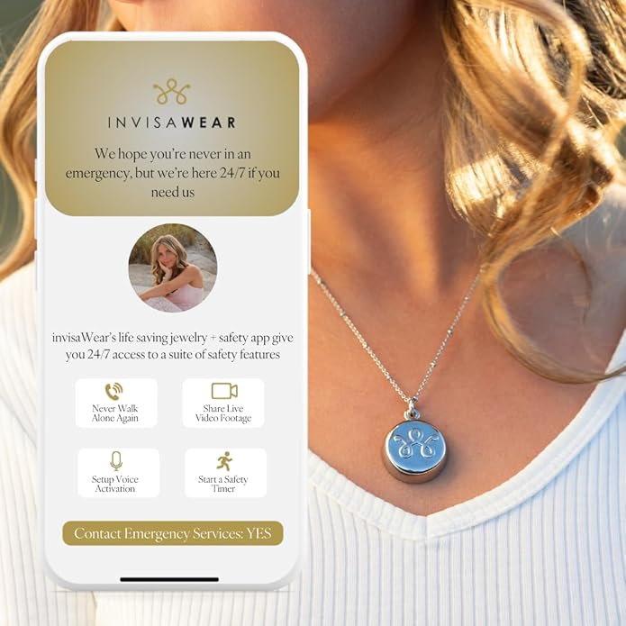 invisawear Smart Jewelry - Personal Safety Device - Necklace