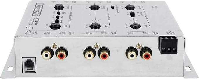 Autotek ATK2 3X Active Crossover Processor (Silver) – 8.5 Volts, 2-Way and 3-Way, Remote Bass Control Included, Built-In Crossovers, Level Adjust