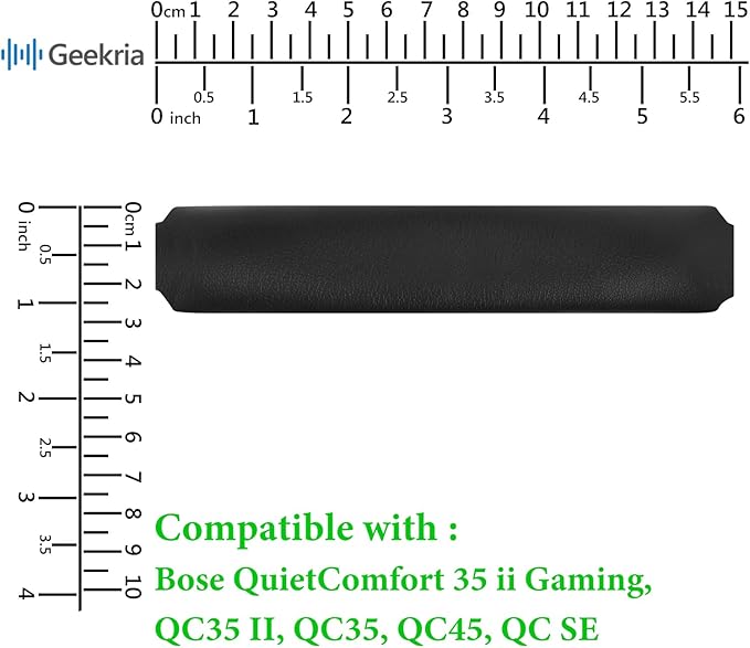 Geekria Headband Pad Compatible with Bose QC 45/ 35IIGaming/ 35II/ 35/ SE Headphones, Replacement Band Repair Part (Black)