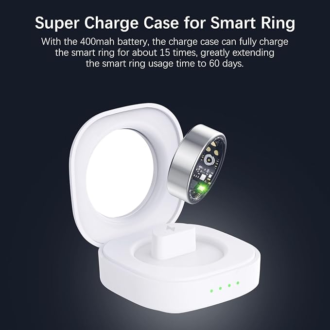 Smart Rings for Women Men, Fitness Ring with Heart Rate, Blood Oxygen, HRV, Stress, Sleep Tracker, Step Tracker, No Subscription Fee, lP68 Waterproof Smart Ring for iPhone & Android (Silver, 10#)