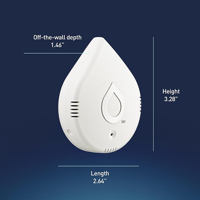 Moen Flo Smart Water Leak Detector, Drip or Flood Sensor Alarm for Home, 2-Pack, White, 920-004