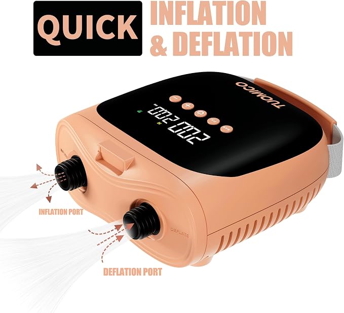Paddle Board Pump Electric Sup Pump-20PSi Portable Air Compressor Inflation & Deflation Function, 12V DC Detachable Cord for Inflatable Stand Up Paddleboard Kayak Kite Boat Tent Mattress