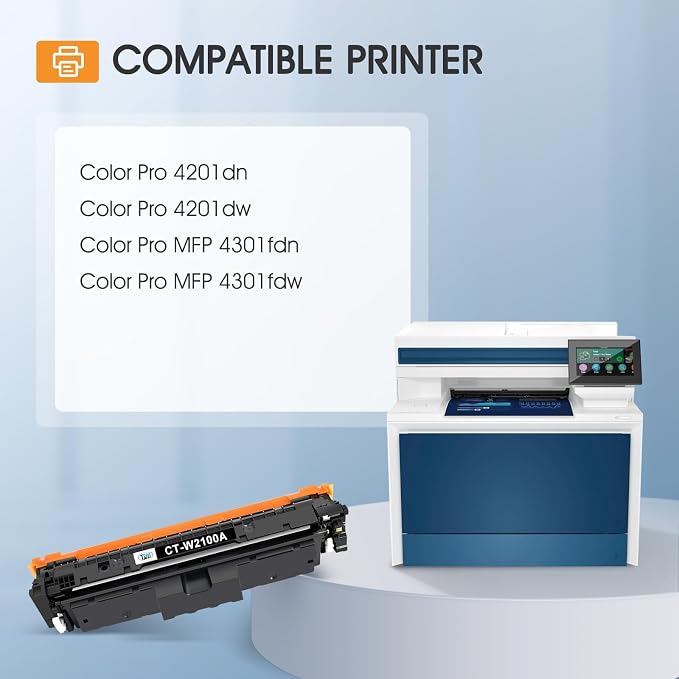 210A 210X Black Toner Cartridges Compatible for HP 210A 210X 210 Toner Cartridges Replacement for HP Color Laserjet Pro MFP 4301fdw 4301fdn Pro 4201dw 4201dn W2100A Series Printer (2 Black, with chip)