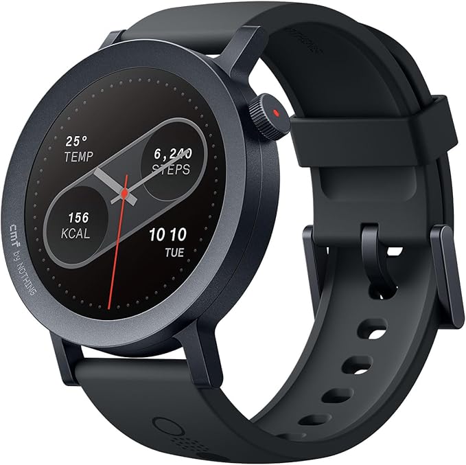 CMF Watch Pro 2 Smartwatch for Men Women, Fitness Tracker with Heart Rate, 1.32" SpO₂ Monitoring,120 Sports Model,Bluetooth Calls with AI Noise Reduction, IP68 Waterproof GPS for Android IOS Dark Grey