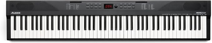 Alesis 88 Key Keyboard Piano with 480 Sounds, Speakers, USB MIDI, Carry-Bag, Stand, Headphones, Pedal and Piano Lessons for Beginners