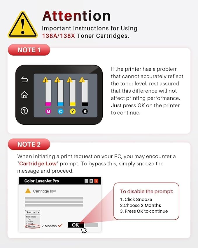 138X Black Toner Cartridge (with CHIP) Replacement Compatible for HP 138X 138A W1380A W1380X High-Yield Toner Work with LaserJet Pro 3001dw 3001fdw MFP 3101fdw Printer ( 2-Black )