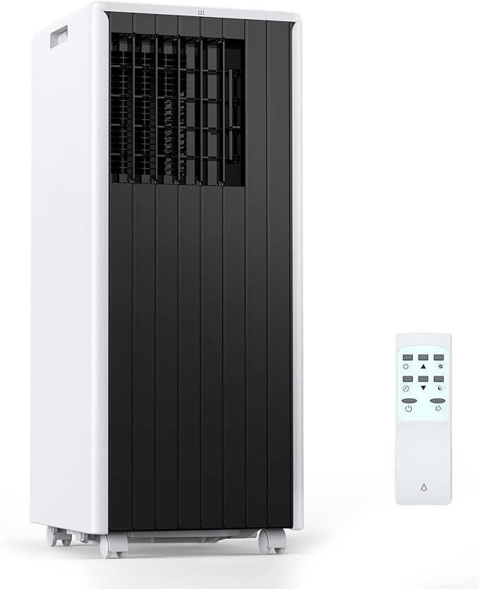 8,000 BTU Portable Air Conditioners | Cools up to 350 Sq. Ft., LED Touch Panel with Remote Control, Built-in Dehumidifier, Fan, Compact Indoor Quiet AC Unit