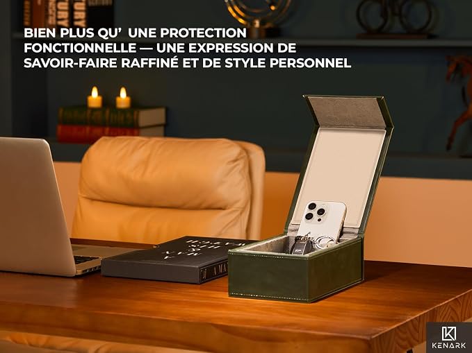 KK7 Faraday Box for Key Fobs, Signal Shielding Storage | Signal Shielding • Magnetic Closure • Modern Storage Design • Home & Office Use