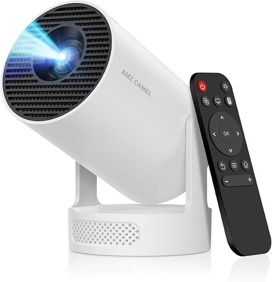 2026 Upgraded HY300 Mini Projector Native 720P, 4K Supported Portable Projector with 5G WiFi and Bluetooth, 180° Rotation Auto Keystone, 200ANSI Outdoor Movie Projector for Home Theater