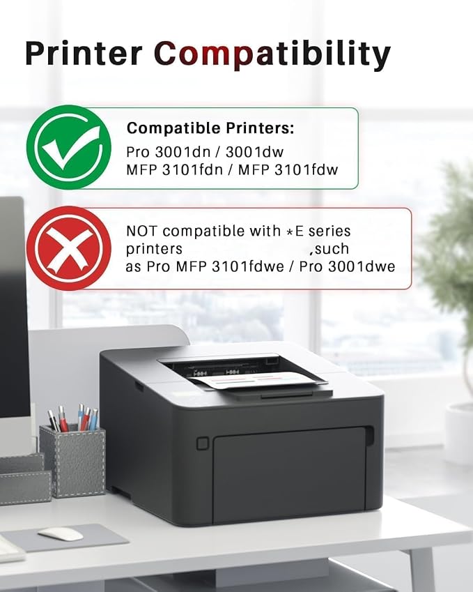 138X Black Toner Cartridge (with CHIP) Replacement Compatible for HP 138X 138A W1380A W1380X High-Yield Toner Work with LaserJet Pro 3001dw 3001fdw MFP 3101fdw Printer ( 2-Black )