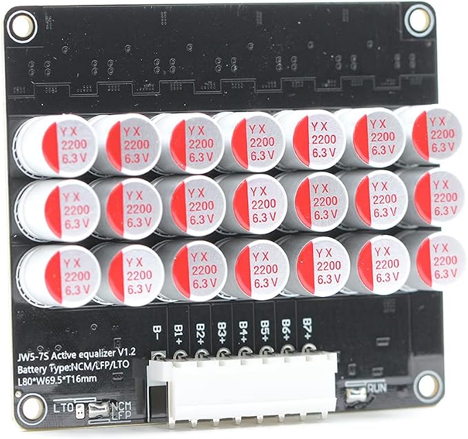 6S 7S 5.5A Capacitor Active Equalizer Balancer LFP Lifepo4 Lithium Lipo/Titanate LTO Battery Energy Transfer Active Equalization Module Faster Whole Group Balancer