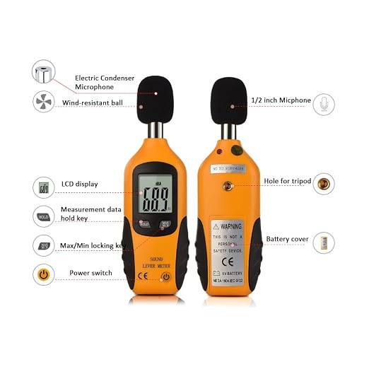 Mengshen Digital Sound Level Meter Handheld Audio Noise SPL Decibel Meter | LCD Display Measuring 30-130dB 9V Battery Included