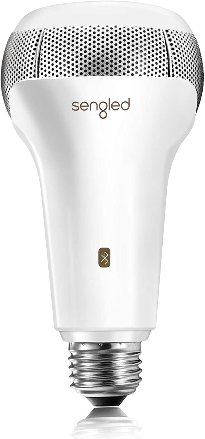 Sengled Solo JBL Speaker Light Bulb Dual Channel Dimmable LED Light App Controlled 45W Equivalent E26 Smart Timing Music Bulb, Compatible with Alexa via Bluetooth Connection