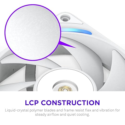 NZXT F240X Performance Single-Frame Fan - 2X 120mm PWM RGB PC Case Fans - Max Airflow & Static Pressure - Low Noise - LCP Frame & Blades - Magnetic Fluid Dynamic Bearing - 30mm Thick - White