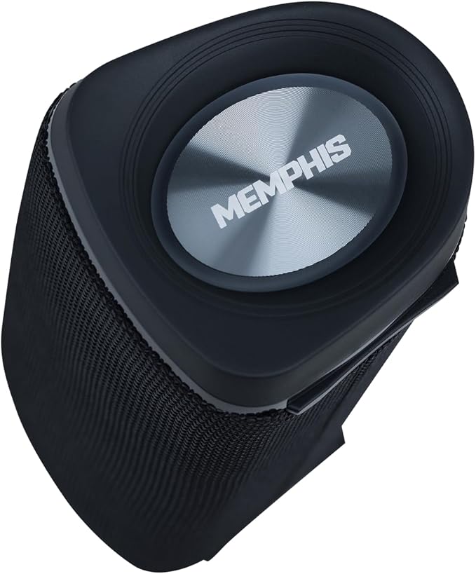 Memphis MFLOWBTK Flow - Wireless Bluetooth & Aux Speaker, IPX7 Water Resistance, Black