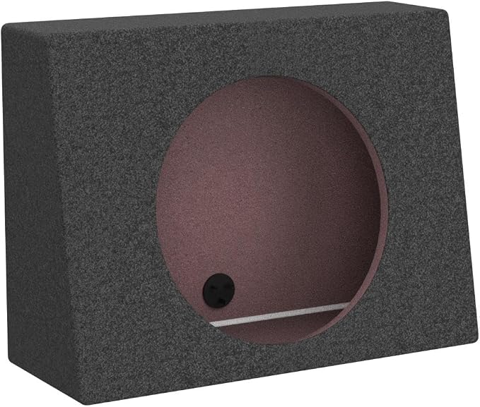 QPower Pack of 2 Single 10-Inch Sealed Subwoofer Boxes, 0.9 Cubic Feet of Airspace Per Box, Solid 5/8-Inch MDF Construction