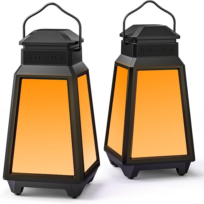 2 Pack Outdoor Bluetooth Speakers | Wireless Speakers Sync 100+ | IP65 Waterproof for Party Cafe Decor Patio | The Gift for Men & Women