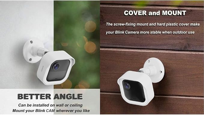All-New Blink Outdoor Camera Wall Mount, 360° Adjustable Mount and Weather Proof Protective Housing with Blink Sync Module Outlet Mount for Blink Outdoor 4/2K+/3rd Gen Camera System (White, 5 Pack)