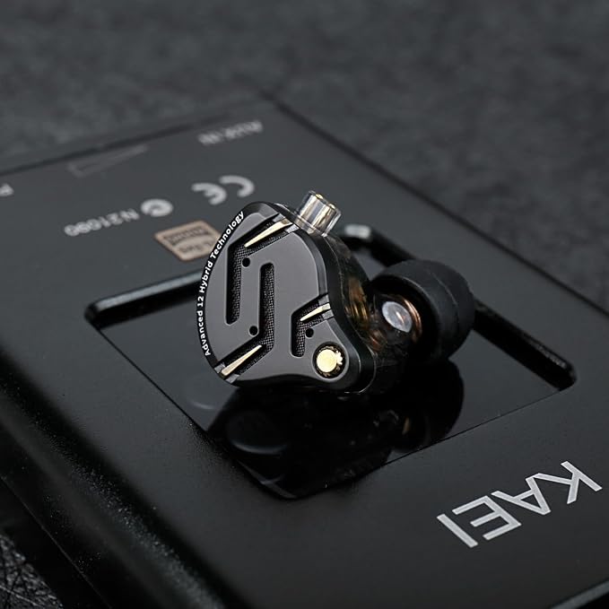 KZ ZS12 PRO 2 in Ear Monitor,1DD+5BA Hybrid Wired Earbud,IEM Earphones,Gaming Earbuds,HiFi Deep DASS IEM for Gaming,KZ Earbuds with 2PIN Cable for Audiophile (with Microphone, Silver)